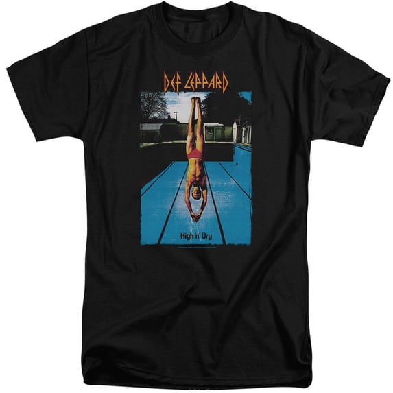 Def Leppard/High N Dry S/S Adult Tall 18/1 Black
