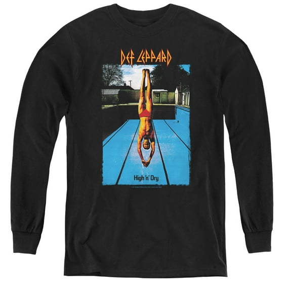Def Leppard/High N Dry Youth Long Sleeve T-Shirt Black