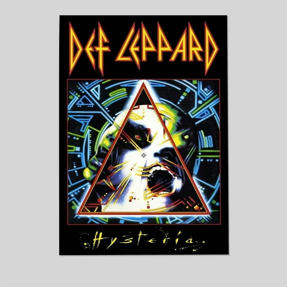 Def Leppard Hysteria Album Cover Heavy Metal Music Merchandise Retro Vintage 80s Aesthetic Poster Size 24''x36'' - Gategoo