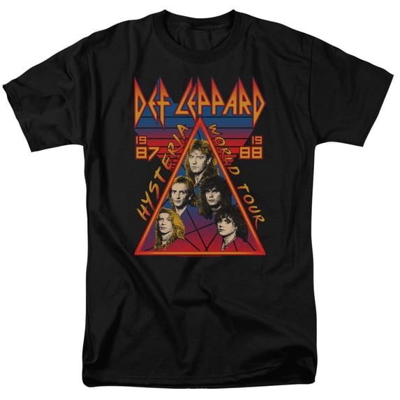 Def Leppard Hysteria Tour Adult 18/1 T-Shirt Black