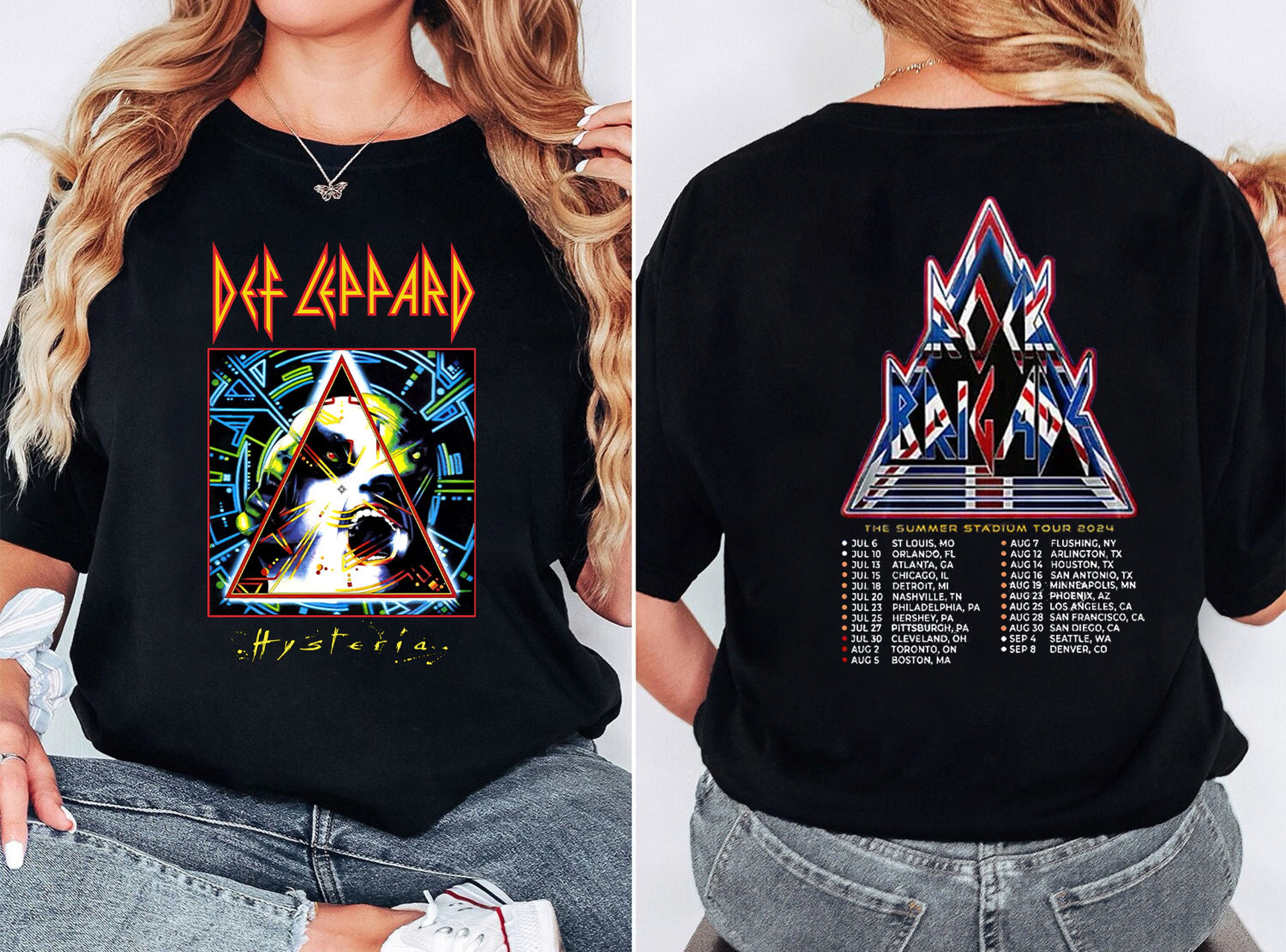 DefLeppard Journey Stadium Tour 2024 Concert T Shirt, Def Leppard Fan