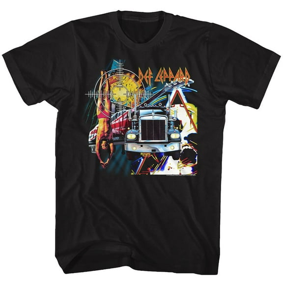 Def Leppard Jumble Black Adult T-Shirt
