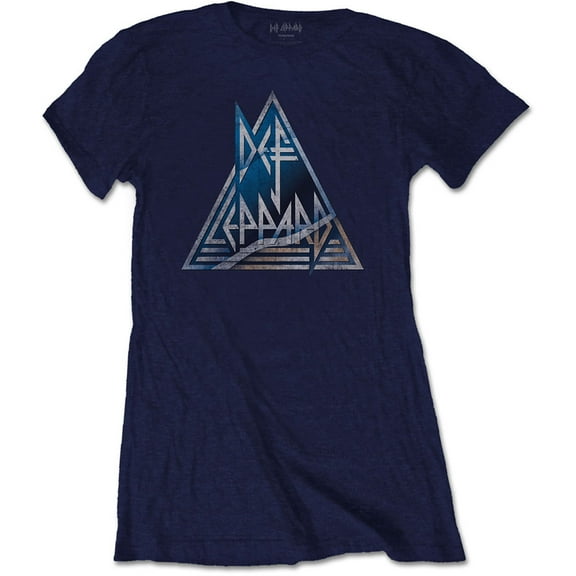 Def Leppard Ladies T-Shirt: Triangle Logo (Large)