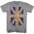 thumbnail image 1 of Def Leppard Leopard Union Jack Men's T Shirt (GraphiteGrayHeather, Adult5XL), 1 of 1