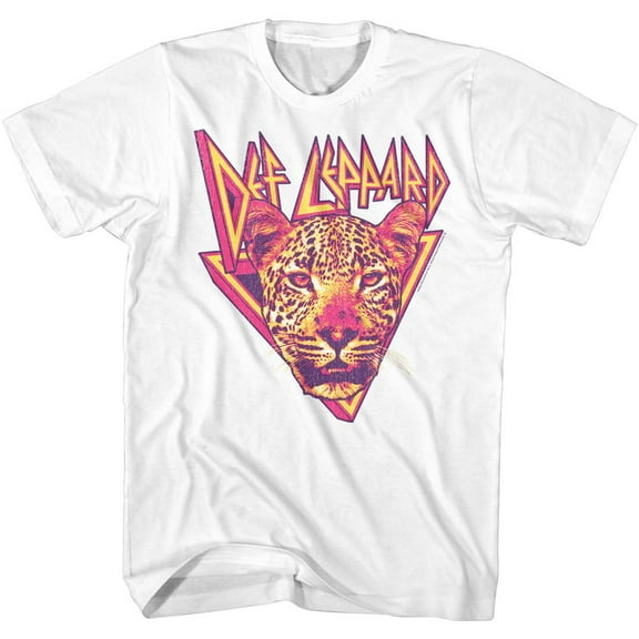 Def Leppard Leppard Leopard White Adult T-Shirt