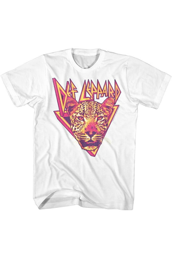 Def Leppard Leppard Leopard White Adult T-Shirt