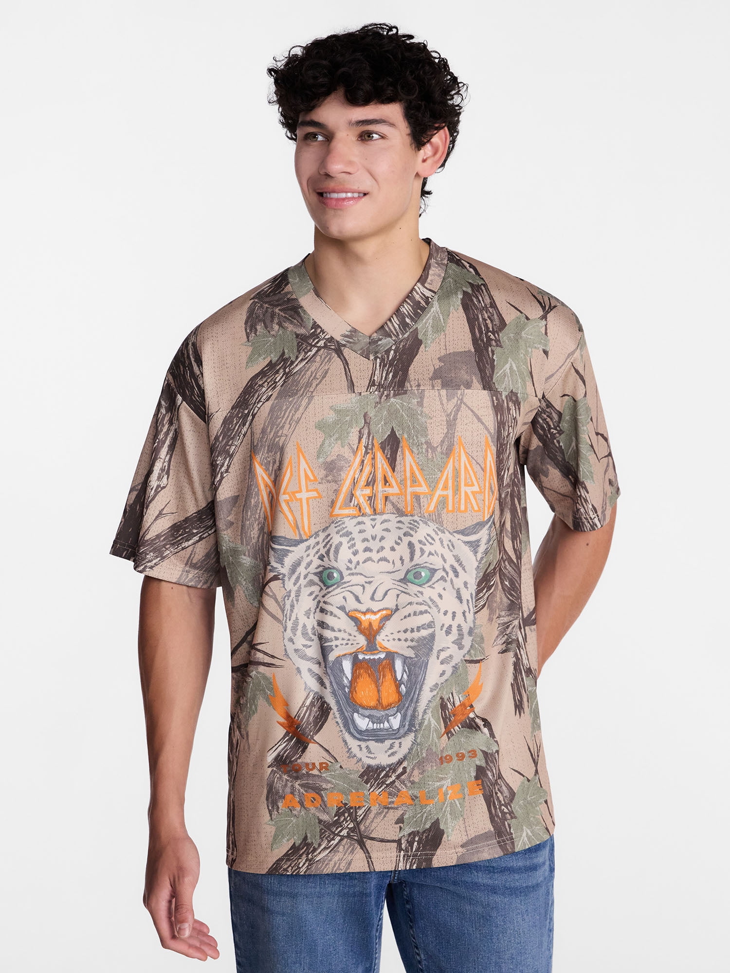 Def Leppard Men's and Big Men's Jersey with Short Sleeves, Sizes S-3XL