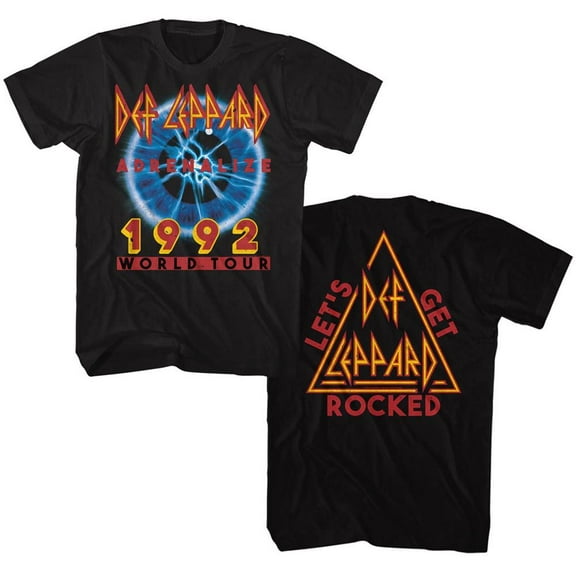Def Leppard Music Adrenalize Tour Adult Short Sleeve T Shirt