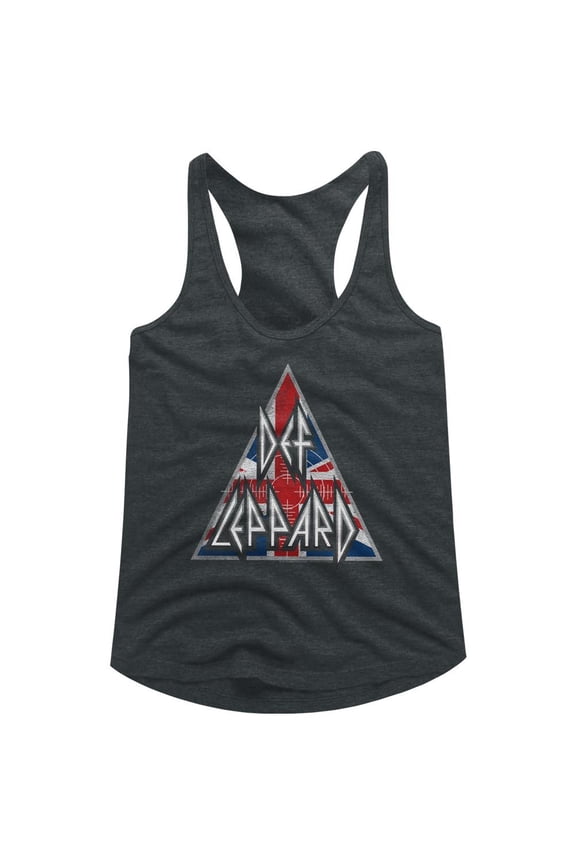 Def Leppard Music Britlogo Ladies Racerback Tank Top Shirt