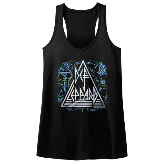 Def Leppard Music Histeric Logo Ladies Racerback Tank Top Shirt