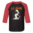 thumbnail image 1 of Def Leppard Nobghyst Vintage Black/Vintage Red Adult Raglan Baseball T-Shirt, 1 of 2