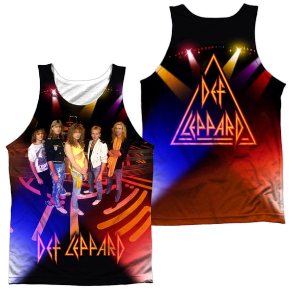Def Leppard On Stage Allover Print Officially Licensed Sublimation Adult Tank Top