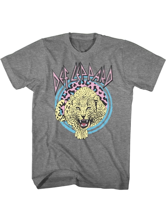Def Leppard Pastel Leppard 2 Graphite Heather Adult T-Shirt
