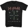 thumbnail image 1 of Def Leppard Pyro Christmas Black Adult T-Shirt, 1 of 2