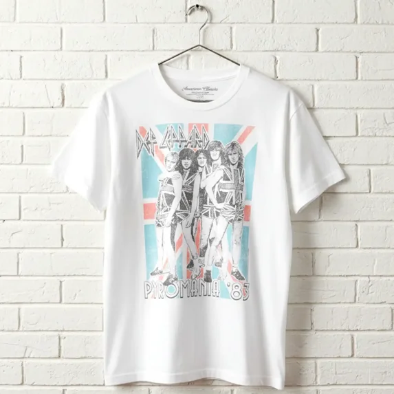 Def Leppard Pyromania UK Tour '83 Men's T Shirt