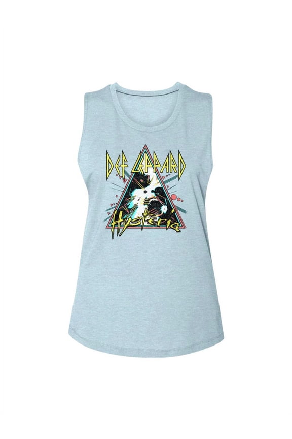 Def Leppard Hysteria Deco Women's Tank (LightBlueHeather, Women'sS)