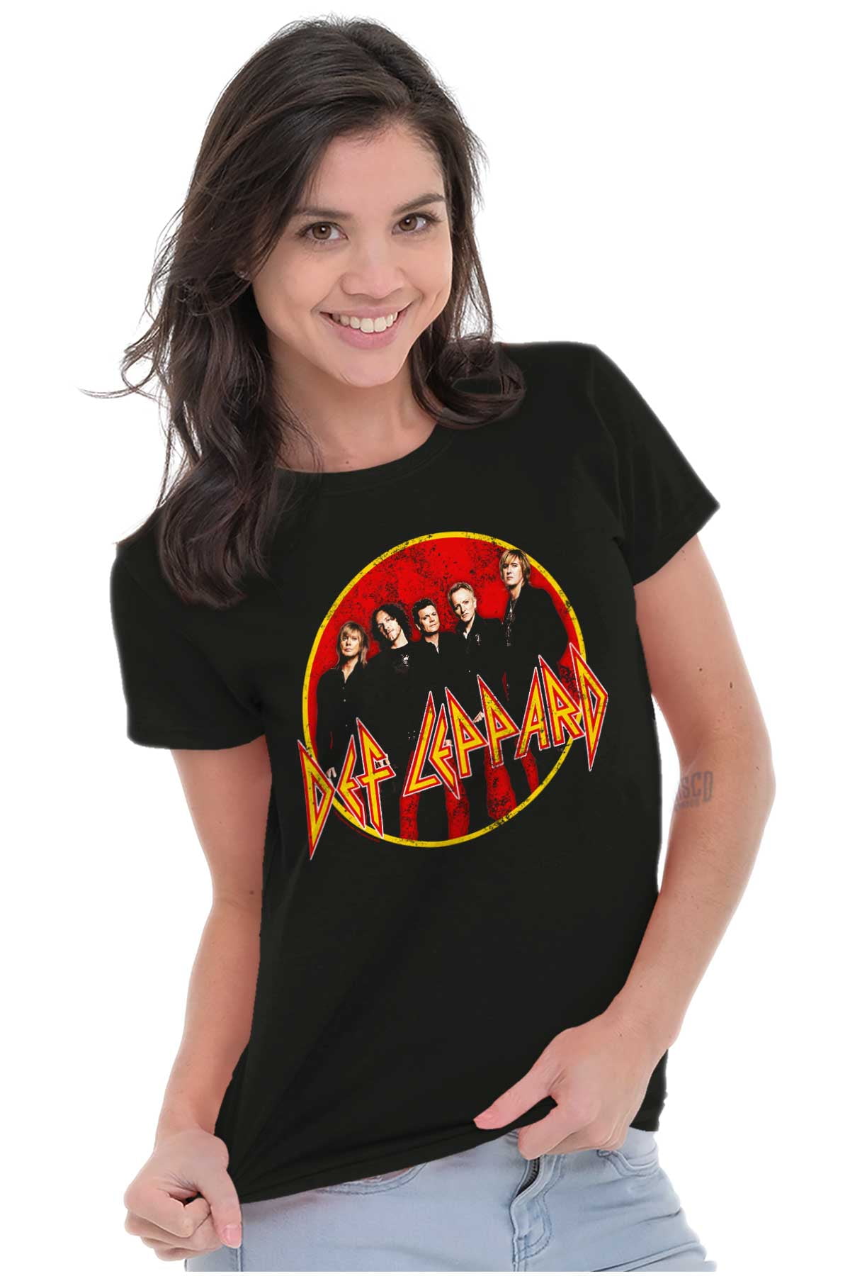 Def Leppard Rock Band Members Vintage Women's T Shirt Ladies Tee Brisco ...