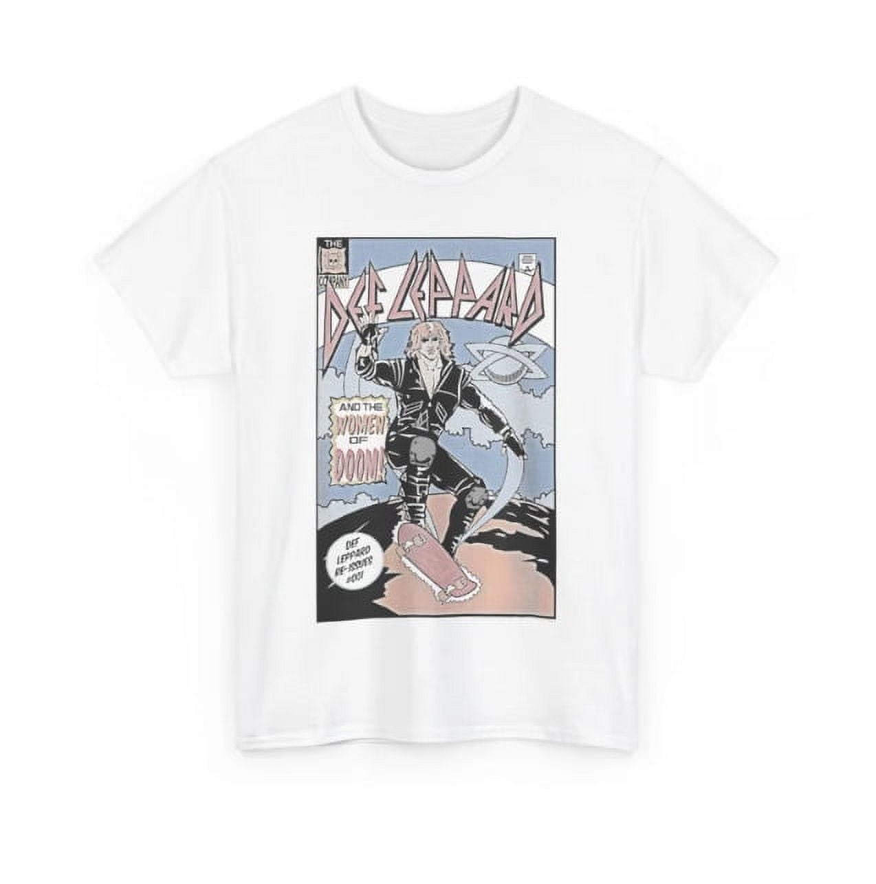 Def Leppard Song Lyrics Comic Natural Music Band Unisex Heavy Cotton