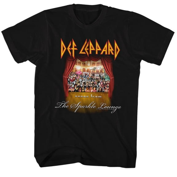 Def Leppard Sparkle Lounge Black Adult T-Shirt