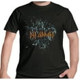 Def Leppard T Shirt Shatter Logo Official Classic Rock Black Hysteria