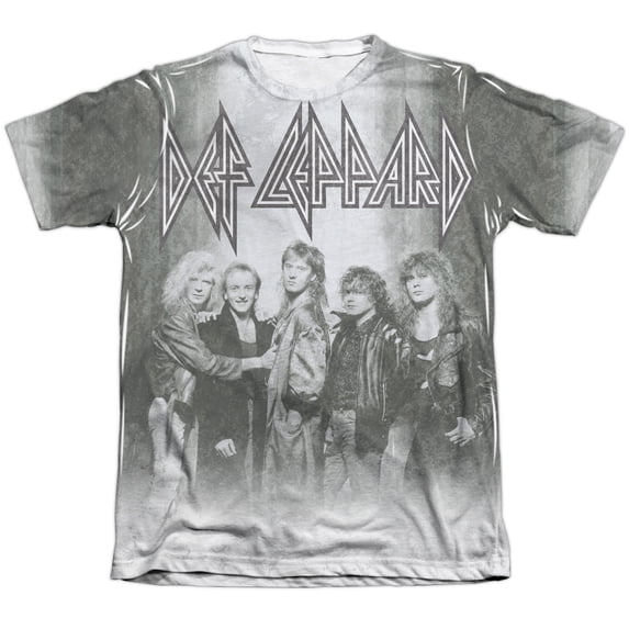 Def Leppard Men's The Band Sublimation T-shirt White