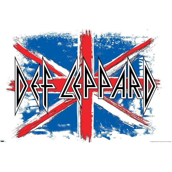 Def Leppard - Union Jack Wall Poster, 14.725" x 22.375"