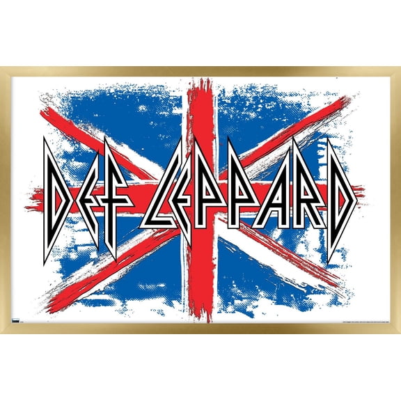 Def Leppard - Union Jack Wall Poster, 22.375" x 34" Framed