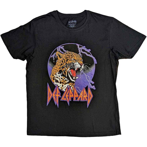 Def Leppard Unisex T-Shirt: Lightning Leopard (Medium)