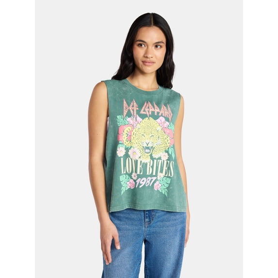 Def Leppard Women's Muscle Tank Top, Sizes XXS-XXL