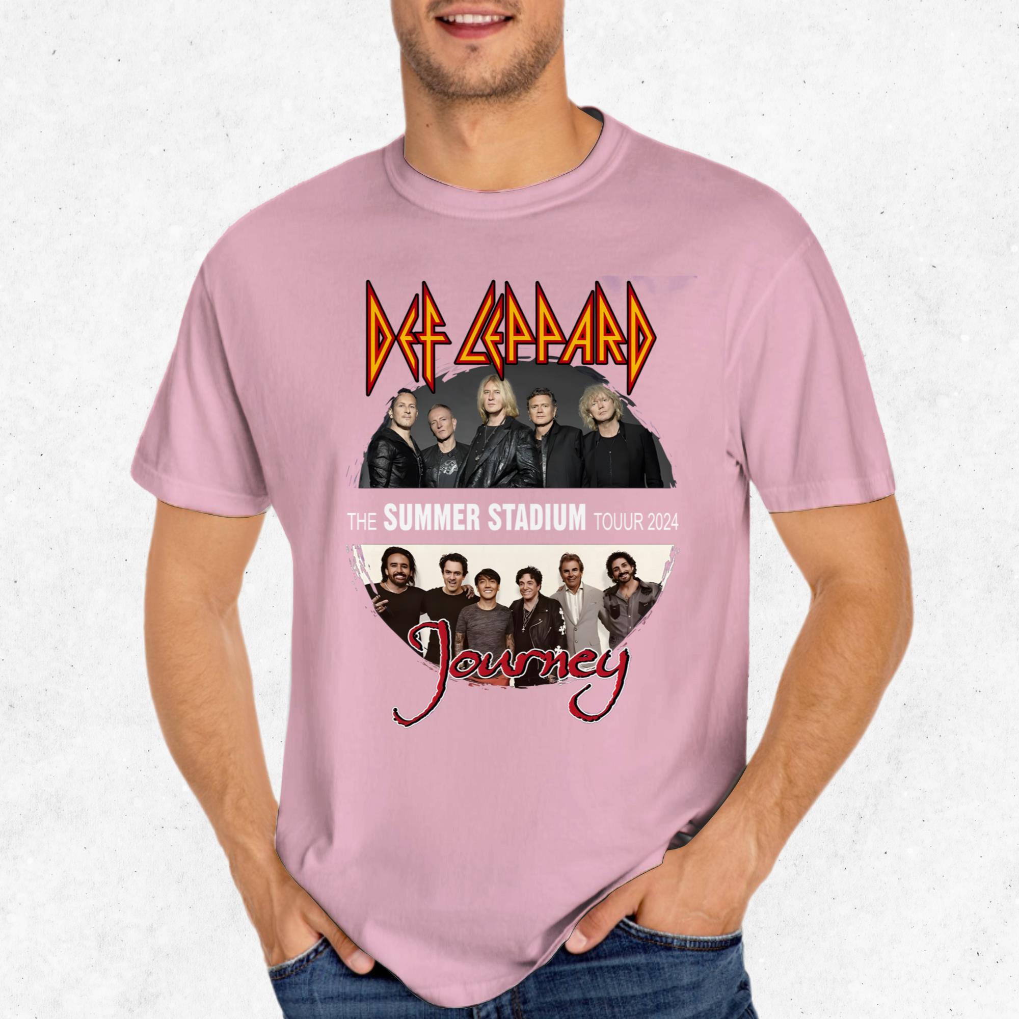 Def Leppard and Journey Summer Stadium Tour 2024 TShirt Unisex All