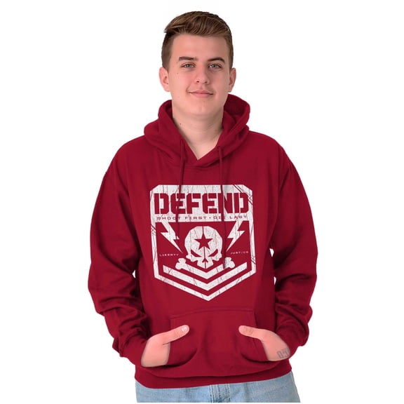 Defend Freedom Skull Crossbones 2A Hoodie Sweatshirt Women Men Brisco Brands S