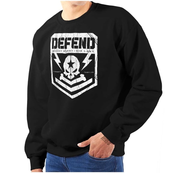 Defend Freedom Skull Crossbones 2A Sweatshirt for Men or Women Brisco Brands S