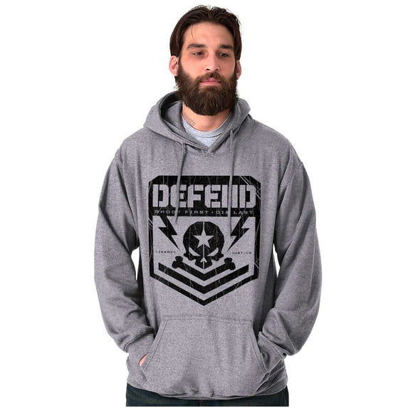 Defend Freedom Skull Crossbones 2A Unisex Plus Size Hoodie Brisco Brands 4X