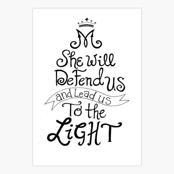 Defend Us Lead Us Marian Sticker