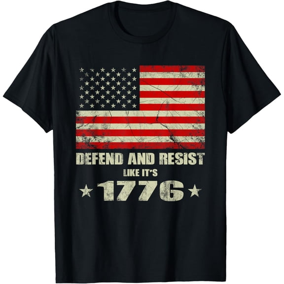 Defend and Resist Like It's 1776 T-Shirt mens t shirt，black，women，funny，misfits，men，journey
