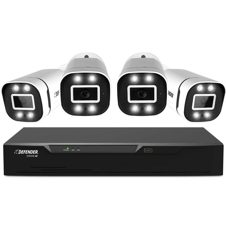 Defender 4k Ultra Wired Security Camera System. Indoor & Outdoor Security  Cameras Night Vision Mobile Viewing Motion Detection for Home and Business
