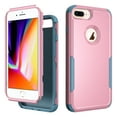 thumbnail image 1 of Defender Case Compatible with iPhone 7 / 8 / SE 2020 / SE 2022 Case, Hybrid Heavy Duty Military Grade Full-Body Drop Shockproof Dustproof 3-Layers Rugged Protective Phone Cover, Pink+Blue, 1 of 7
