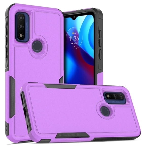 Defender Case for Motorola Moto G Pure 6.5'' Heavy Duty 1 in 1 Design Rugged Full Body Dustproof Shockproof Bumper Non-Slip Protective Cover,Purple,For Moto G Pure