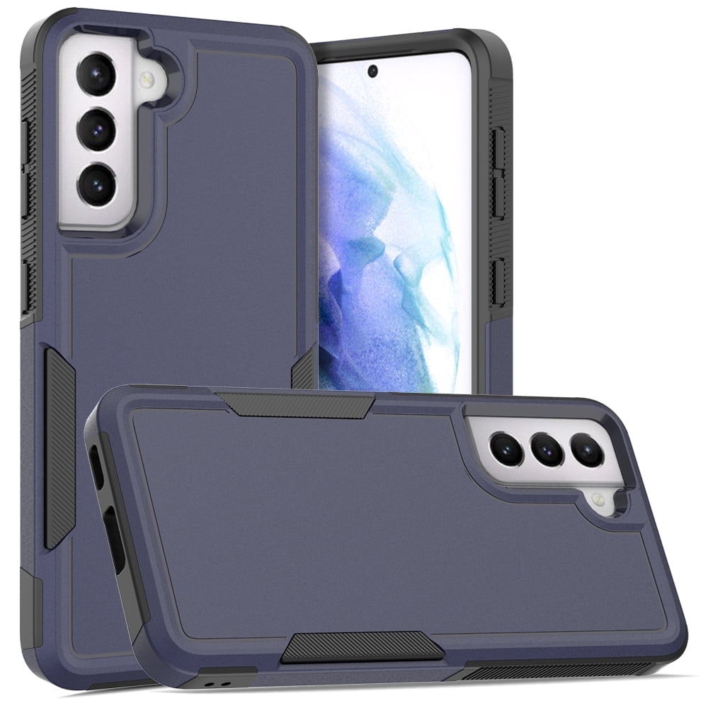 Defender Case for Samsung Galaxy S21 5G 6.2'' Heavy Duty 1 in 1 Design Rugged Full Body Dustproof Shockproof Bumper Non-Slip Protective Cover,Blue,For Galaxy S21