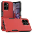 thumbnail image 1 of Defender Case for Motorola Moto G 5G 2025 / G 2026 / G Play 2026 6.7", Dual Layer PC+TPU Rugged Shockproof Full Body Protective Cover,Red, 1 of 6