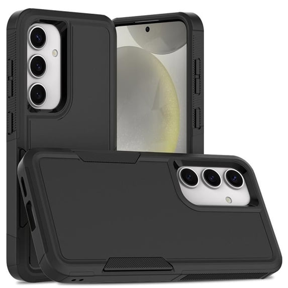 Defender Case for Samsung Galaxy S25 5G 6.2", Dual Layer PC+TPU Rugged Shockproof Full Body Protective Cover,Black,For Galaxy S25 (5G)