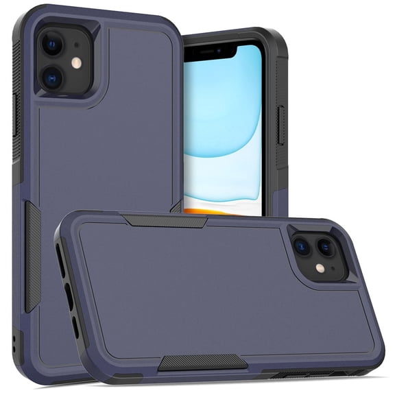 Defender Case for iPhone 11 6.1'' - Heavy Duty 1 in 1 Design Rugged Full Body Dustproof Shockproof Bumper Non-Slip Protective Cover,Blue,For iPhone 11