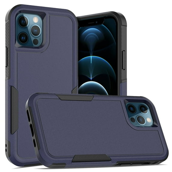 Defender Case for iPhone 12 Pro 6.1'' - Heavy Duty 1 in 1 Design Rugged Full Body Dustproof Shockproof Bumper Non-Slip Protective Cover,Blue,For iPhone 12 Pro