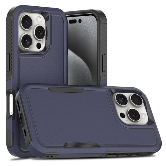 Defender Case for iPhone 16 Pro 6.3'' - Heavy Duty 1 in 1 Design Rugged Full Body Dustproof Shockproof Bumper Non-Slip Protective Cover,Blue,For iPhone 16 Pro