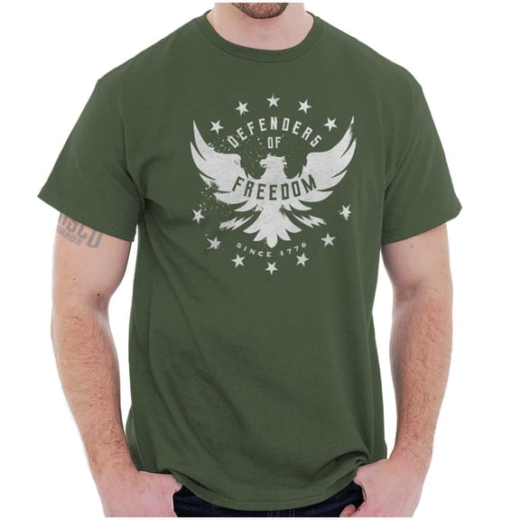 Defender Freedom Patriotic Eagle Men's Graphic T Shirt Tees Brisco Brands L