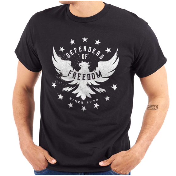 Defender Freedom Patriotic Eagle Men's Graphic T Shirt Tees Brisco Brands M