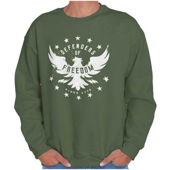 Defender Freedom Patriotic Eagle Unisex Plus Fleece Graphic Sweatshirt Brisco Brands 4X