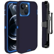 Defender Phone Case Shock Proof Rubber Case with Holster Heavy Duty Compatible with Apple iPhone 14