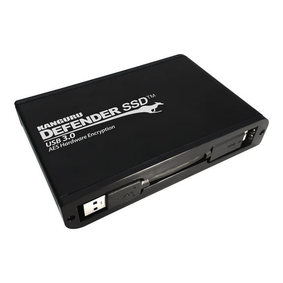 Defender SSD 35 AES 256-Bit Hardware Encrypted External Solid State Drive - Confidently store sensitive data on this military grade, hardware encrypted hard drive