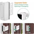 thumbnail image 1 of Defender Security Door Reinforcement Lock White or Satin Nickel Anti Theft, 1 of 6